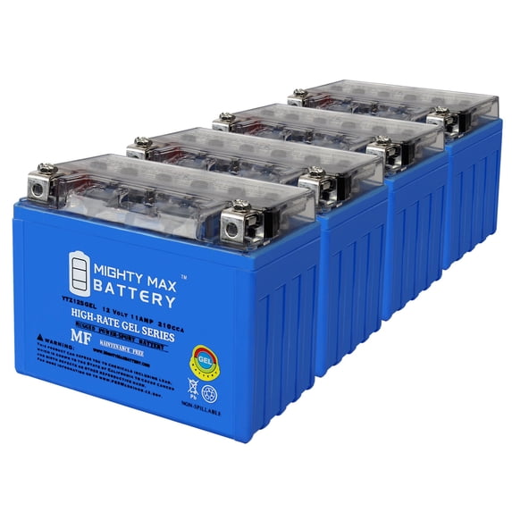 YTZ12SGEL 12V 11Ah GEL Replacement Battery compatible with Power Max GTZ12S - 4 Pack