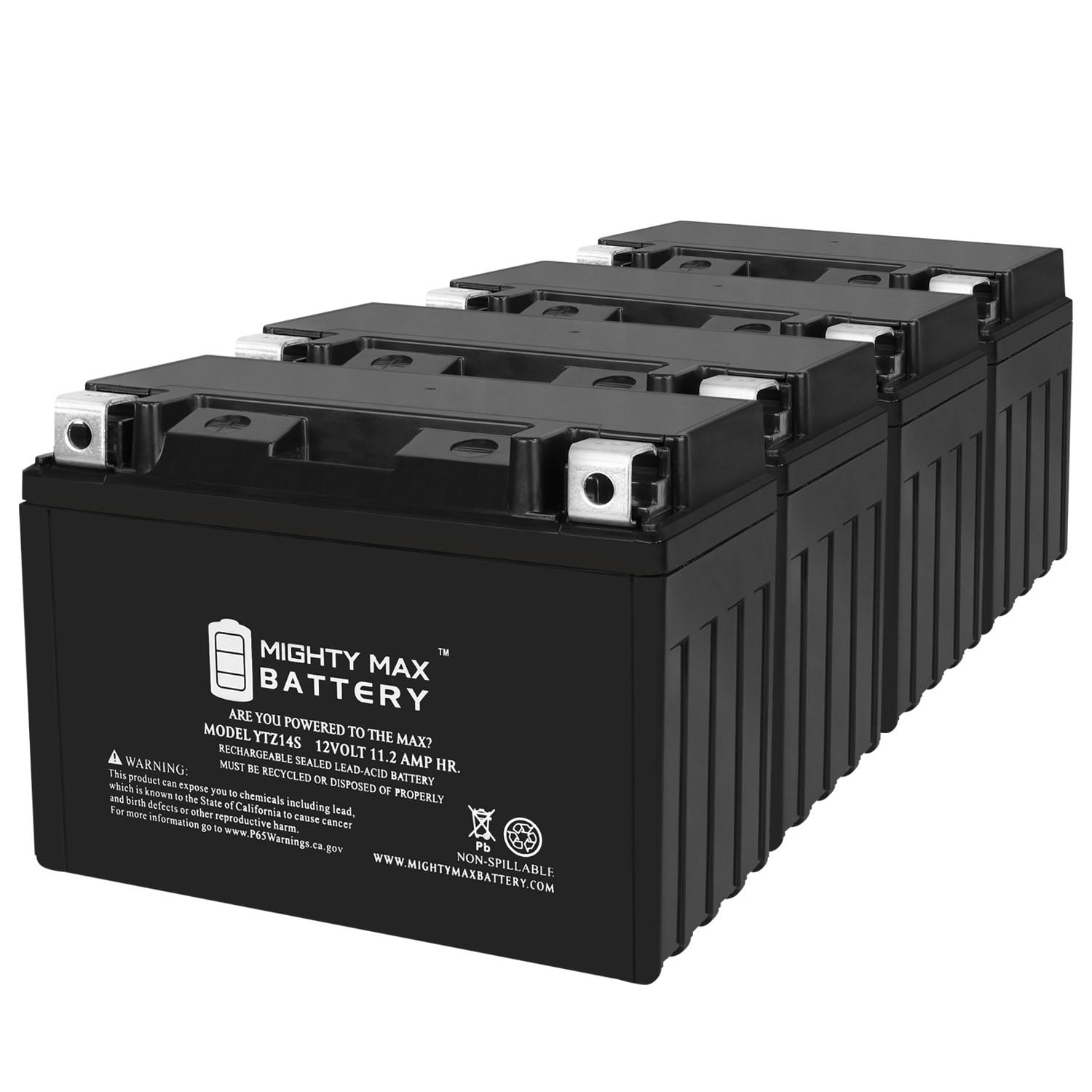 YTZ14S 12V 11.2AH Replacement Battery compatible with Delta CT1211 - 4 Pack