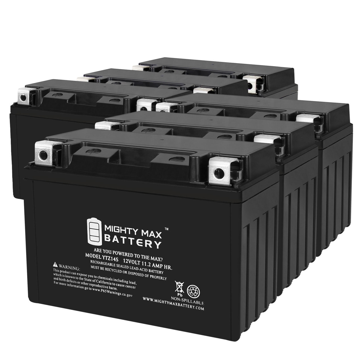 YTZ14S 12V 11.2AH Replacement Battery compatible with Delta CT1211 - 6 Pack