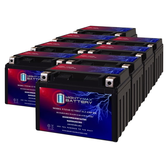 YTZ14S 12V 11.2AH Replacement Battery compatible with KTM 1290 SuperDuke GT 17-18 - 8 Pack
