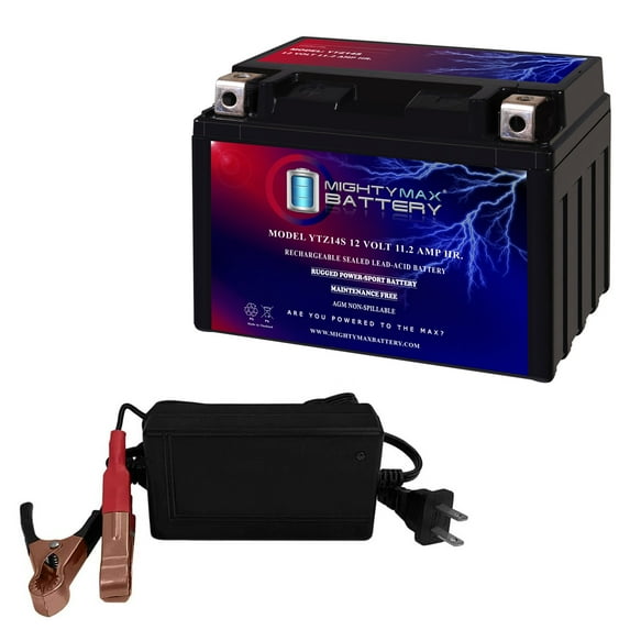 YTZ14S Battery Replaces BMW C 600 Sport (K18) 2012 + 12V 2Amp Charger