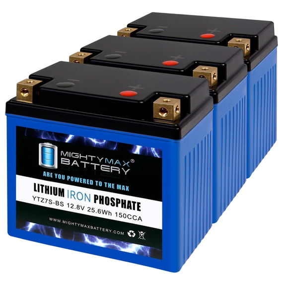 YTZ7S Lithium Replacement Battery Compatible with Honda PCX 2010-2013 - 3 Pack