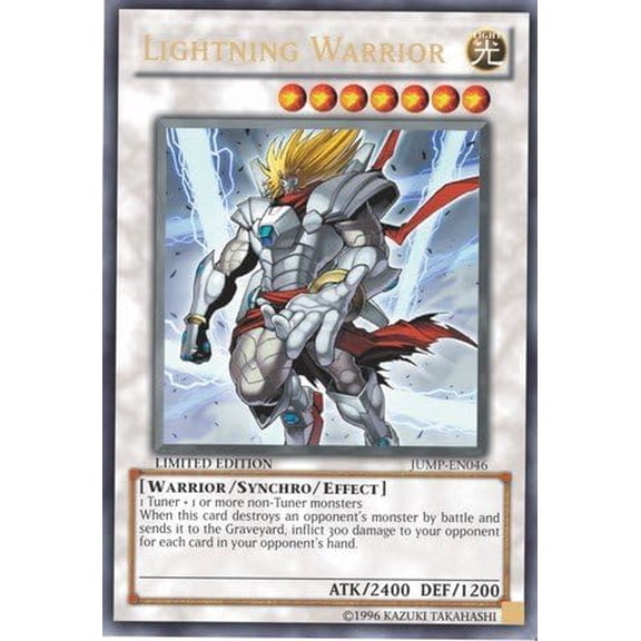 YU-GI-OH! - 1XL Lightning Warrior (JUMP-EN046) Promo Edition - Ultra Rare New Card (BONUS 1 FUN CHOPS)