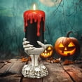 YU LING Halloween Flickering Flameless Candles Ghost Hand Candlesticks