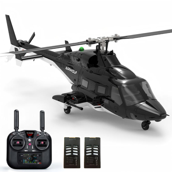 YU XIANG F02S Flying Wolf RC Helicopter, 1:34 Scale 8CH Flybarless Brushless Motors Optical Flow Positioning & Smart 6G Flight System, Aircraft for Adults & Advanced Pilots