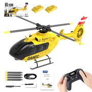 YU XIANG F06 1/36 Scale Twin-Engine Rescue RC Helicopter for Adults, 2.4G 6CH Dual Brushless Direct-Drive 3D Aerobatic RC Helicopter with Optical Flow Positioning Altitude Hold - RTF