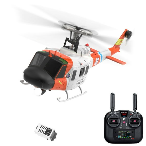 YU Xiang F07S GPS Intelligent 6G Flapless Rescue RC Helicopter with Auto-Return, 1/34 Scale 2.4G 8CH 6-Axis Gyroscope Stabilization Stunt Aircraft with Altitude hold & Optical Flow Positioning - RTF