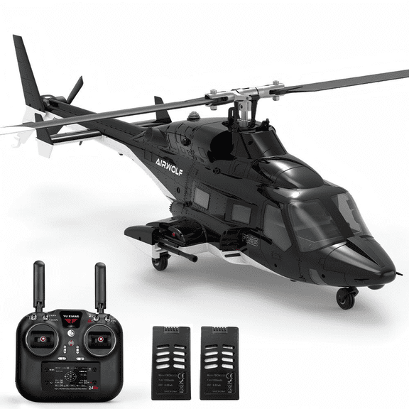 YU Xiang Flying Wolf F02S RC Helicopter Model, 1/34 Scale 8CH Brushless Motor RC 3D/6G Helicopter with Auto Return & GPS Positioning - RTF
