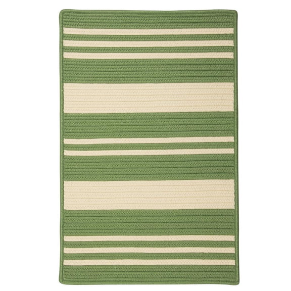 Colonial Mills 11' x 11' Green and Beige All Purpose Striped Handcrafted Reversible Square Area
