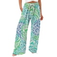 thumbnail image 1 of YUANGUANST Wide Leg Pants Woman Women's Boho Wide Leg Palazzo Pants Womens Cotton Casual Loose Pants Comfy Work Pants With Long Casual Wide Leg Office Slacks, 1 of 4