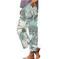 thumbnail image 1 of YUANGUANST Wide Leg Pants Woman Women's Striped Design Loose Pocket Casual Pants Business Work Casual Pants, 1 of 4