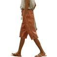 thumbnail image 1 of YUANGUANST Women's Wide Leg Pants Womens Linen Striped Summer Pants 2025 Cropped Casual Loose Fit Petite Straight Pinstripe Shorts Business Work Casual Pants, 1 of 4