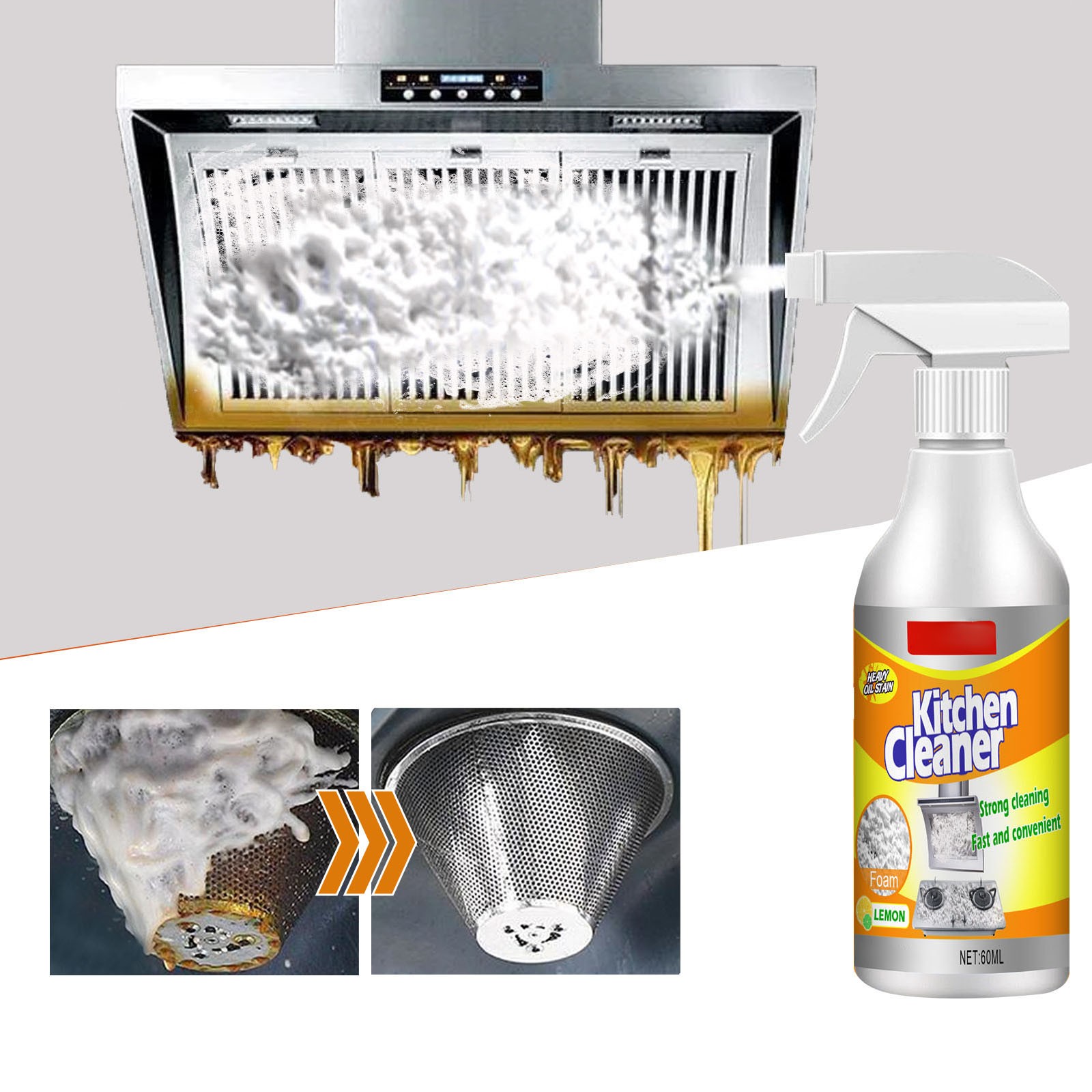 YUANSENF Kitchen Foam Cleaner Sciasi Foam Cleaner Sciasi All Purpose