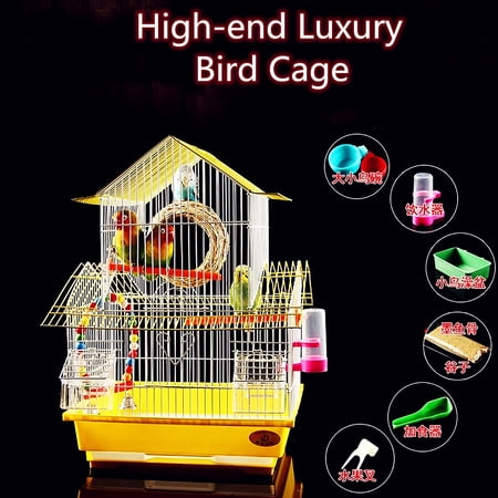YUANXIN Casual Creative Birdcage Pet Cage Pet Supplies Peony Budgie Cage Bird Cage Large Metal Pearl Accessories Parrot Cage