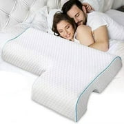 YUANZI Arched Cuddle Pillow Couples Pillow with Slow Rebound and Breathable Memory Foam Couple Cuddle Sleep Pillow for Anti Pressure Hand Left