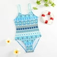 thumbnail image 1 of YUANZI Kids Swimsuits Girls One Pece Swimsuit Floral Printed Bathing Suit Kids Hawiian Beach Swimwear Sport Haler Uick Dry UPF 50, 1 of 6