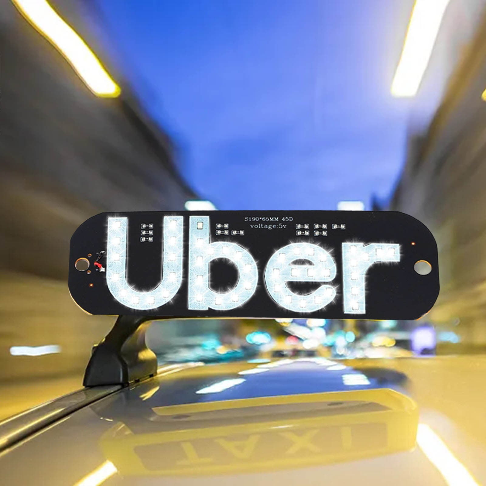 USB Rechargeable Delivery Sign Light Sign For Car Roof With - View #13