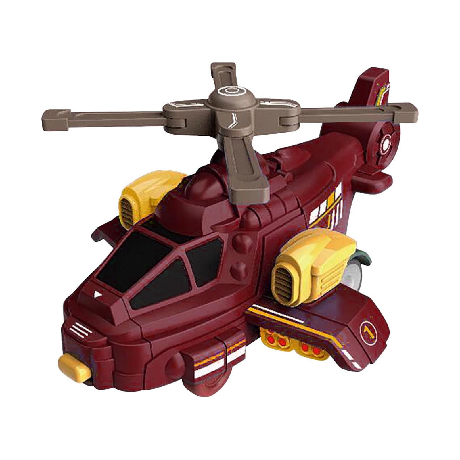YUANZI STEM Toy Inertial Collision Deformation Helicopter Turned Into A