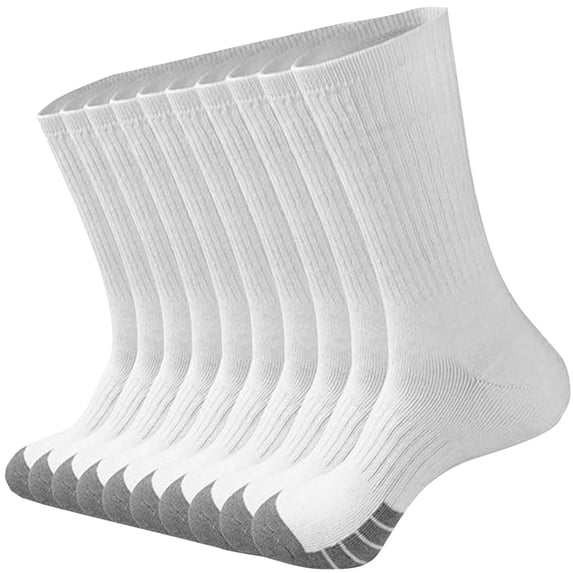 YUANxueke 5-Pack Crew Socks for Men Cotton Workout Sports Socks Breathable Non-Slip Running Socks
