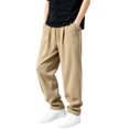 thumbnail image 1 of YUANxueke Athletic Sweatpants for Boys Drawstring Waist Casual Loose Fit Pants with Side Pockets,Khaki,Sizes 5-15, 1 of 5