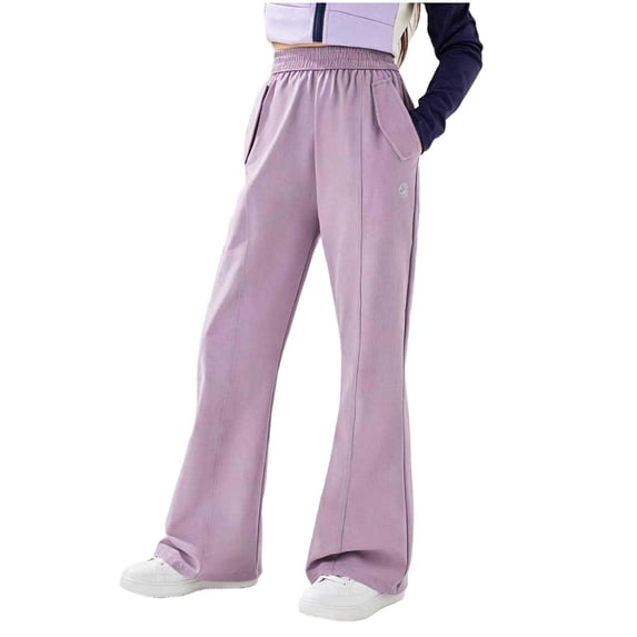 YUANxueke Boys Flat Front Dress Pants Solid Color & Striped School Uniform Pants Stretchy Straight Leg Chino Pants for 2-13 Years