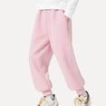 thumbnail image 1 of YUANxueke Boys Girls Cotton Joggers Winter Fleece Athletic Sweatpants Casual Tapered Leg Active Pants with Pockets, 1 of 4
