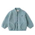 thumbnail image 1 of YUANxueke Casual Athletic Fleece Jacket for Kids, Full Zip Long Sleeve Warm Coat, Fashion Sports Outwear with Patchwork Pockets, 1 of 7