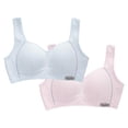 thumbnail image 1 of YUANxueke Girls 2-Pack Seamless Bra Soft Fixed Padding Training Bras Lightweight Breathable Bralette,8 Years, 1 of 7