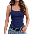 thumbnail image 1 of YUANxueke Girls Ribbed Knit Tank Tops, Sleeveless Crewneck Stretchy Camisole, Trendy Summer Comfy Tops for 3-13 Years, 1 of 6