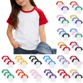 thumbnail image 1 of YUANxueke Kids 3-Pack Cotton T-Shirts Color Block Short Sleeve Crewneck T-Shirts Casual Comfy Basic Tee Tops for 3-11 Years, 1 of 8