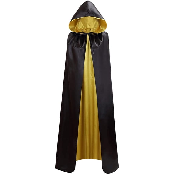YUANxueke Kids Hoodie Cloak Tie Front Long Cape Party Dress Up Performance Outfits,Yellow,6 Years