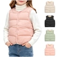 thumbnail image 1 of YUANxueke Kids Lightweight Crewneck Puffer Vest Sleeveless Padded Gilet Fall Winter Warm Quilted Vest,Black,3-4 Years, 1 of 7