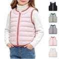 thumbnail image 1 of YUANxueke Kids Packable Lightweight Puffer Vest Quilted Padded Sleeveless Jacket Zip Up Fashion Warm Outwear Coat, 1 of 7