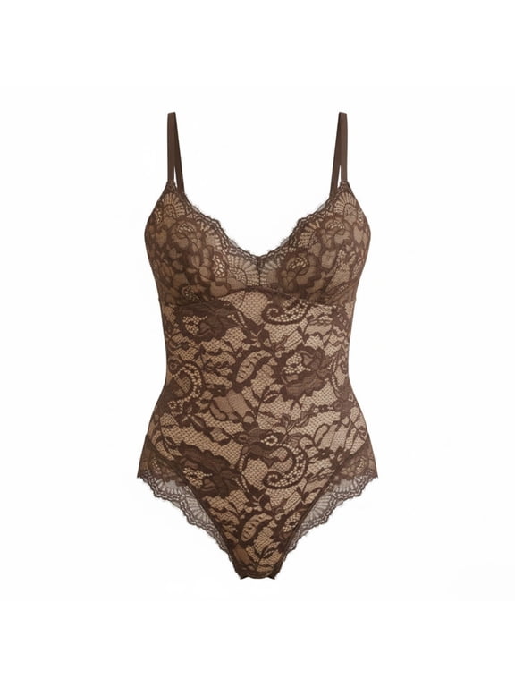 Lace Bodysuit for Women Push Up Bra Tank Jumpsuit Slimming Tummy Fashion Full Body Shaper