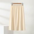 thumbnail image 1 of YUANxueke Mid Long Length Sleep Skirts for Women Elastic Waist Midi Skirt Pajamas Fashion Stretchy Underskirt, 1 of 6