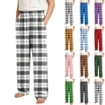 thumbnail image 1 of YUANxueke Plaid Pants for Girls Boys Elastic Waist Straight Leg Comfy Pants with Pockets,Army Green,4-5 Years, 1 of 6