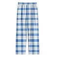 thumbnail image 1 of YUANxueke Plaid Pants for Girls Boys Elastic Waist Straight Leg Comfy Pants with Pockets,Blue,15-16 Years, 1 of 6