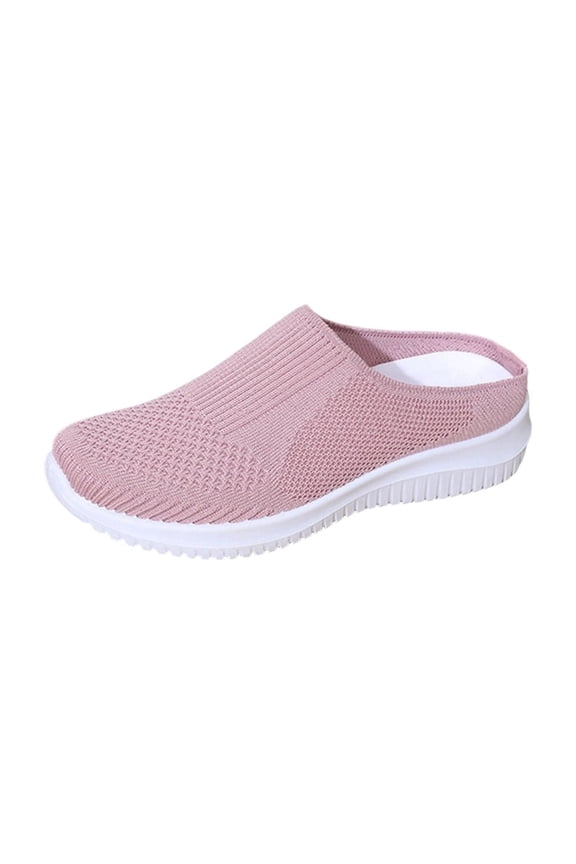 Shoes for Women Plus Size Summer Slip On Shoes Breathable Comfortable Soft Sneakers Walking Outdoor Casual Mesh Sandals