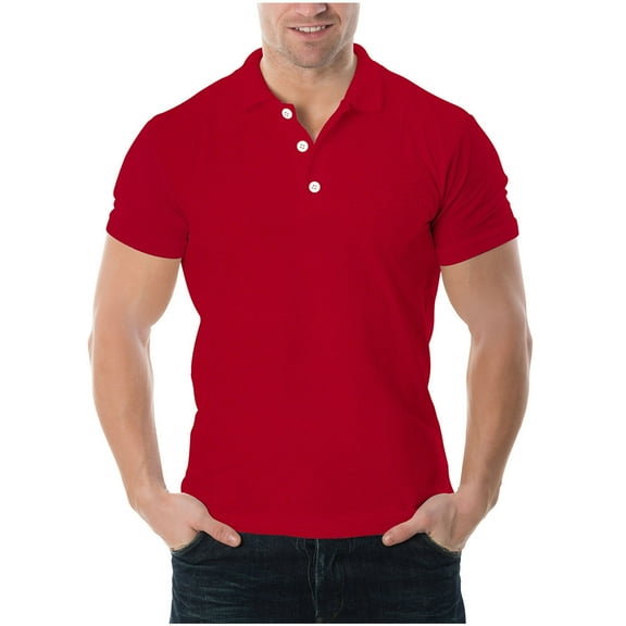 YUANxueke Short Sleeve Shirts for Men Henley Fashion T Shirt Causal Button Slim Fit Tops Stretchy Golf Spring Summer Vacation Outfits