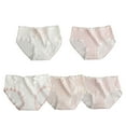 thumbnail image 1 of YUANxueke Teen Girls Cotton Underwear 5-Pack, Bowknot Trim Soft Briefs, Comfortable Breathable Panties,14 Years, 1 of 7