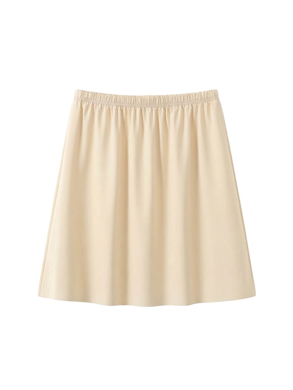 Womens Half Slip Elastic Waist A-Lined Sleep Underskirt Soft Comfy Pajama Skirts