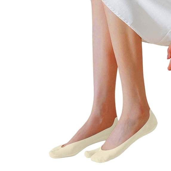 YUANxueke Womens No Show Tabi Socks Non-Slip Split Toe Socks Ultra Low Cut Cotton Socks
