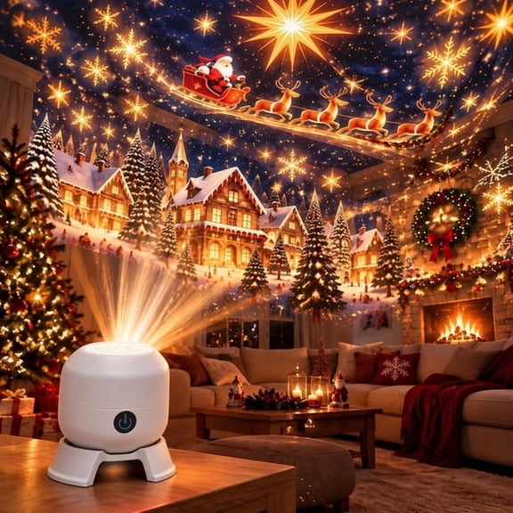 YUAODY Magical Christmas Projection Night Light Transform Any Room Into A Holiday Wonderland