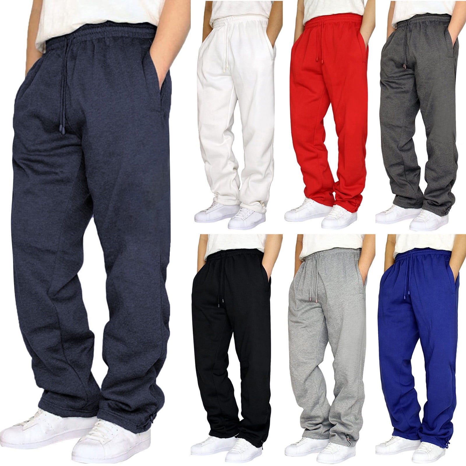 YUARESTAR Mens Clothing Sale Clearance Mens Cargo Pants Pull on Pants
