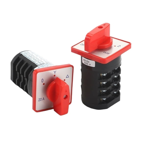 YUASDGCK 1pcs HZ5D-20/4 M07 M08 20A 4KW 3 Positions 4 Poles 16 Screws for Two-Speed Motor and Starting Combination Cam Switch