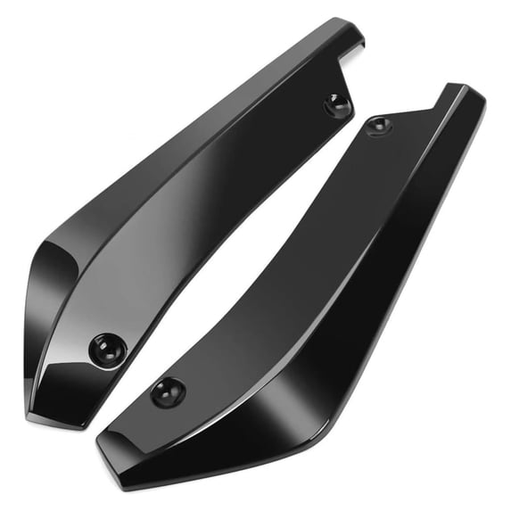 YUASDGCK 2 Pcs Car Rear Bumper Lip Spoiler for Nissan Sentra VIII B18 2019 2020 2021 2022 2023 2024 2025, Rear Corner Rear Llip Diffuser Spoiler Side Fin Scratch Protector Car Accessories,Black