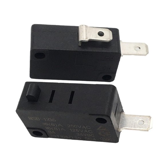 YUASDGCK 2Pc Micro Switch 16A 6A 8A 250VAC 125VAC 36VDC MSB-1106 Micro Travel Limit Switch Silver Contact DIY Power Tools Spare Partsr