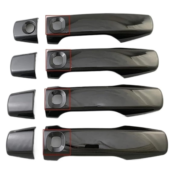 YUASDGCK Compatible For Lexus LX LX570 2008 2009 2010 2011 2012 2013 2015 Black Carbon Car Accessories Plated Door Handle Cover Trim Paste Style Black 4 Smart hole