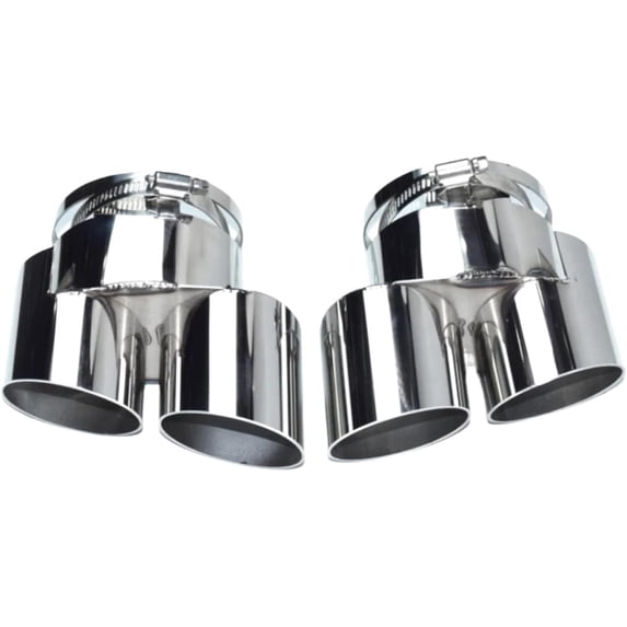 zuzengstory Compatible With 2020-2025 FOR BMW X5 X6 X7 Muffler G05 G06 G07 Tailpipe Upgrade M60i Exhaust Tip Tip Nozzle Stainless Steel Exhaust Head