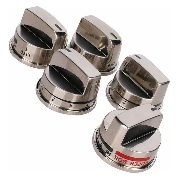 YUASDGCK EBZ37189611 EBZ37189609 Gas Stove Burner REPLACEMENT Knobs for LG Range 5pcs
